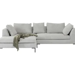 KARE Design Canapé d angle Gianni Cord gris gauche><noscript><img width=