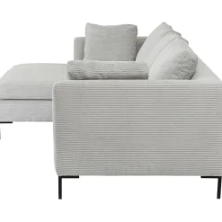 KARE Design Canapé d angle Gianni Cord gris gauche><noscript><img width=