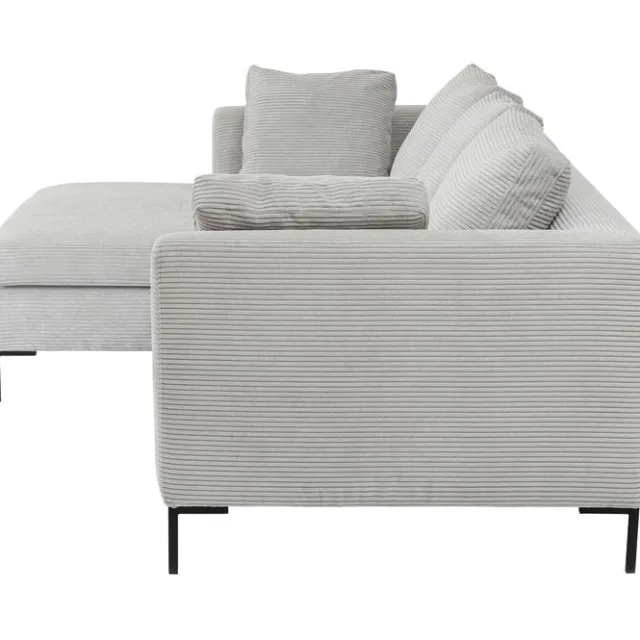 KARE Design Canapé d angle Gianni Cord gris gauche> Meubles