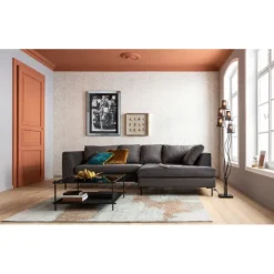 KARE Design Canapé d angle Gianni droite gris-noir> Meubles