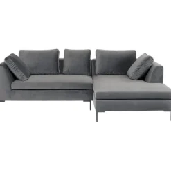 KARE Design Canapé d angle Gianni velours gris droite 270x167> Meubles