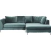 KARE Design Canapé d angle Gianni velours vert droite noir> Meubles