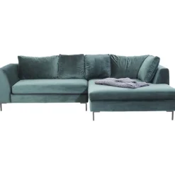 KARE Design Canapé d angle Gianni velours vert droite noir><noscript><img width=