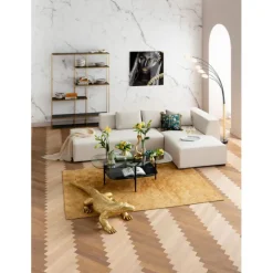 KARE Design Canapé d angle Infinity Ottomane crème droite> Meubles
