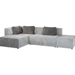 KARE Design Canapé d angle Infinity Ottomane gris gauche> Meubles