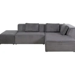 KARE Design Canapé d angle Infinity Ottomane Cord gris droite> Meubles