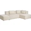 KARE Design Canapé d angle Infinity Ottomane Cord crème droite> Meubles