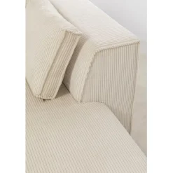 KARE Design Canapé d angle Infinity Ottomane Cord crème droite><noscript><img width=