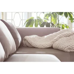 KARE Design Canapé d angle Infinity Velvet Taupe Droite><noscript><img width=