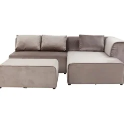 KARE Design Canapé d angle Infinity Velvet Taupe Droite><noscript><img width=