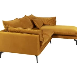 KARE Design Canapé d angle Monza droite velours curry 296cm><noscript><img width=