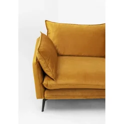 KARE Design Canapé d angle Monza droite velours curry 296cm><noscript><img width=