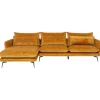 KARE Design Canapé d angle Monza gauche velours curry 296cm> Meubles