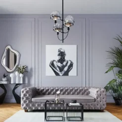 KARE Design Canapé Desire 3-places velours gris> Meubles