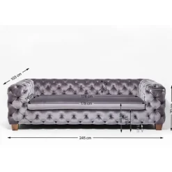 KARE Design Canapé Desire 3-places vert khaki><noscript><img width=