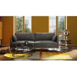 KARE Design Canapé Edna 3-places gris 245cm> Meubles