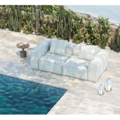 KARE Design Canapé KoraliBeach Outdoor bleu 235cm> Meubles