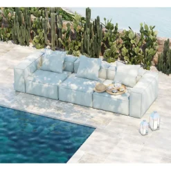 KARE Design Canapé KoraliBeach Outdoor bleu 320cm><noscript><img width=