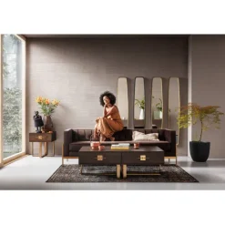 KARE Design Canapé Loft 3-places marron> Meubles