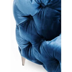 KARE Design Canapé Look 2-places velours bleu><noscript><img width=