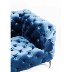 KARE Design Canapé Look 2-places velours bleu><noscript><img width=