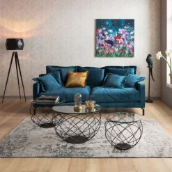 KARE Design Canapé Lullaby 2-places pétrole><noscript><img width=