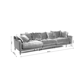 KARE Design Canapé Lullaby 3-places pétrole><noscript><img width=