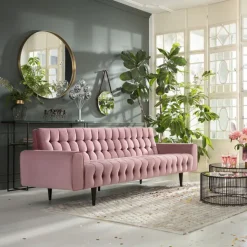 KARE Design Canapé Milchbar 3-places velours mauve><noscript><img width=