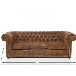 KARE Design Canapé Oxford 3 places Vintage Smart><noscript><img width=