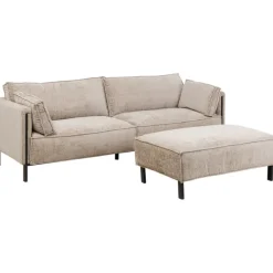 KARE Design Canapé 3-places Victor tissu Beige 233cm><noscript><img width=