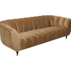 KARE Design Canapé Spectra velours marron 3-places 245cm> Meubles
