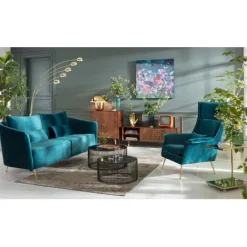 KARE Design Canapé Vegas Forever 3-places pétrole> Meubles