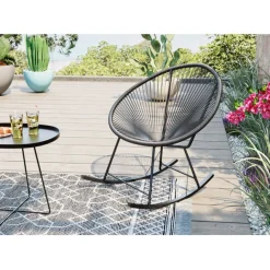 KARE Design Chaise à bascule Acapulco Mono noir> Meubles