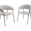 KARE Design Chaise a. acc. Belle Gris Argent (2/set)> Meubles