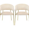 KARE Design Chaise a. acc. Belle Velvet crème (2/set)> Meubles