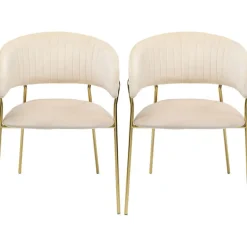 KARE Design Chaise a. acc. Belle Velvet crème (2/set)> Meubles