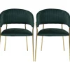 KARE Design Chaise a. acc. Belle Velvet vert (2/set)> Meubles