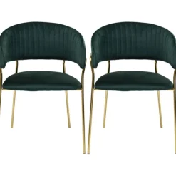 KARE Design Chaise a. acc. Belle Velvet vert (2/set)> Meubles