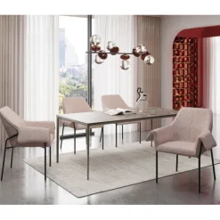 KARE Design Chaise a. acc. Bess clair Beige Flitter> Meubles