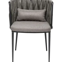 KARE Design Chaise a. acc. Cheerio gris av. coussin> Meubles