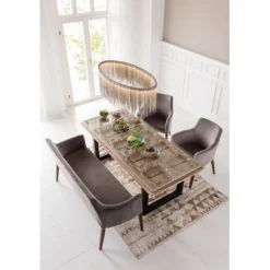 KARE Design Chaise a. acc. Mode velours gris> Meubles