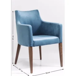 KARE Design Chaise a. acc. Mode velours pétrole><noscript><img width=