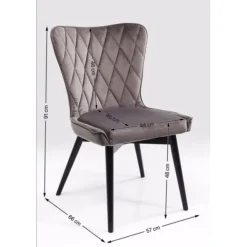 KARE Design Chaise Black Marshall velours gris><noscript><img width=
