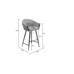 KARE Design Chaise de bar Knot Tweed><noscript><img width=