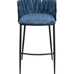 KARE Design Chaise de bar Saluti bleu 77cm> Meubles