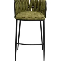 KARE Design Chaise de bar Saluti vert foncé 77cm> Meubles