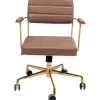 KARE Design Chaise de bureau pivotante Dottore marron> Meubles