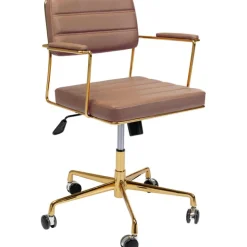 KARE Design Chaise de bureau pivotante Dottore marron><noscript><img width=