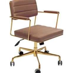 KARE Design Chaise de bureau pivotante Dottore marron><noscript><img width=