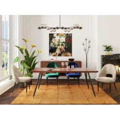 KARE Design Chaise Iris velours bleu (2/set)> Meubles